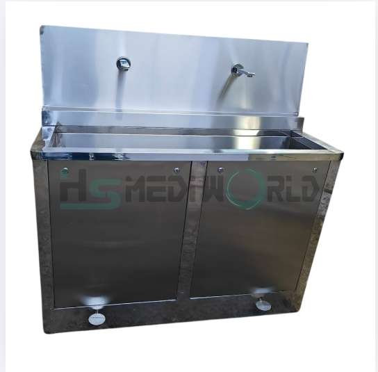 SCRUB STATION 48" DOUBLE TAP WITH FOOT OPRATED